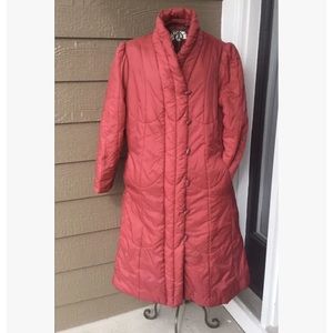 Vtg women parka Gambeson trench ultra thinsulate red coat puffer winter